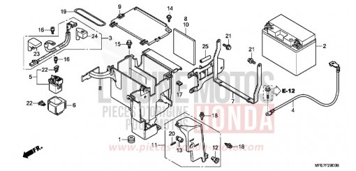 BATTERIE (VT750C2/C2F/C2B) VT750C27 de 2007